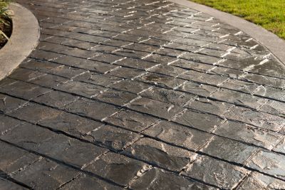Walkway with Patterned Finish